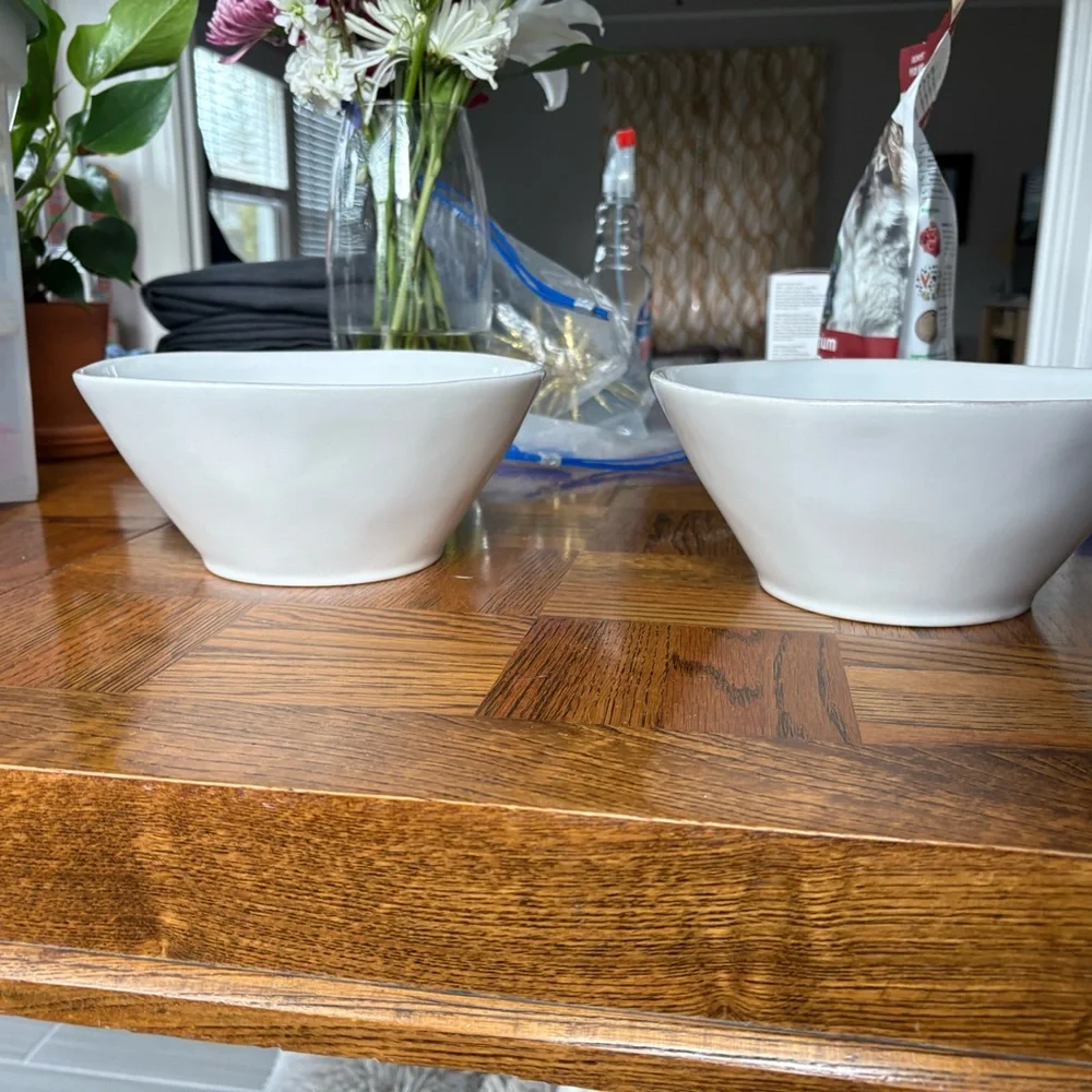 Crate&Barrel Classic White Bowls